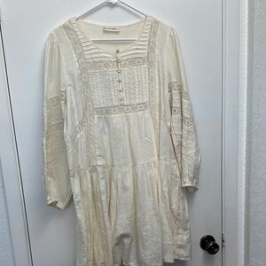 Lucky Brand Ivory Lace Long Sleeve Dress